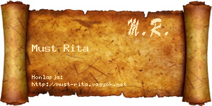 Must Rita névjegykártya